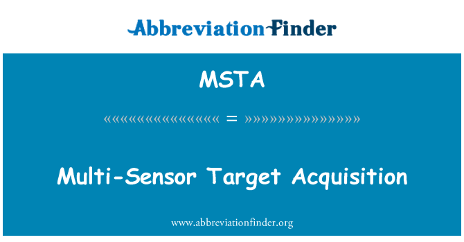 MSTA: Multi-senzor cilj pridobitve
