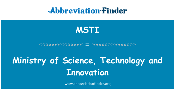 MSTI: Ministeri de ciència, tecnologia i innovació