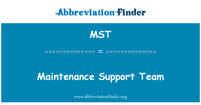MST: Maintenance Support Team