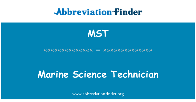 MST: Marine Science Technician