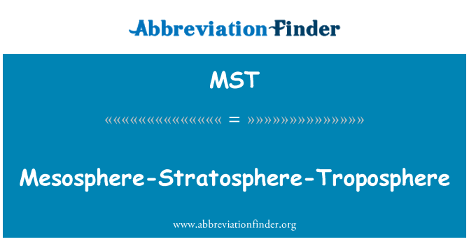 MST: Mezosferos-Stratosfera-troposferos