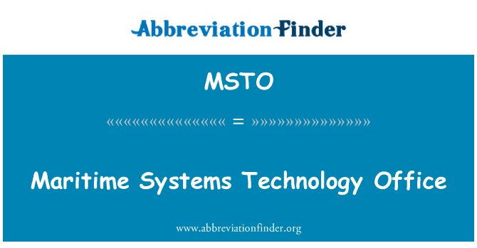 MSTO: Námořní systémy technologie kancelář