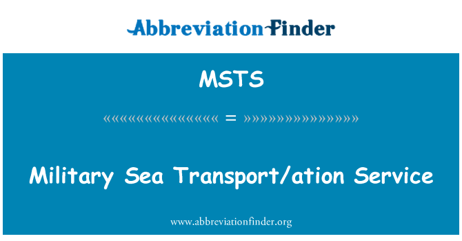 MSTS: Storitev prevoza/acijo Sea vojaških