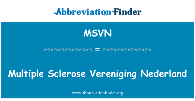 MSVN: Multiple Sclerose Vereniging Nederland