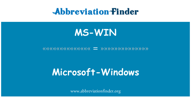 MS-WIN: Microsoft-fenèt
