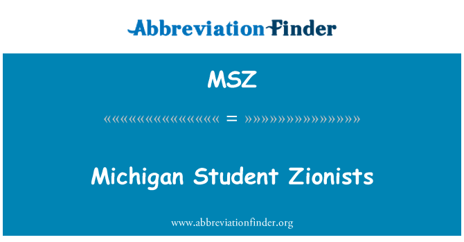 MSZ: Michigan studentų Zionists