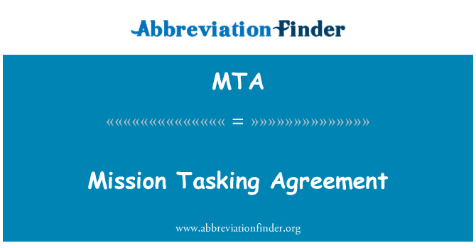 MTA: Mission, tâches d'accord