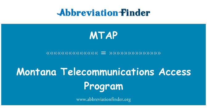 MTAP: مونتانا البرنامج الوصول إلى الاتصالات السلكية واللاسلكية