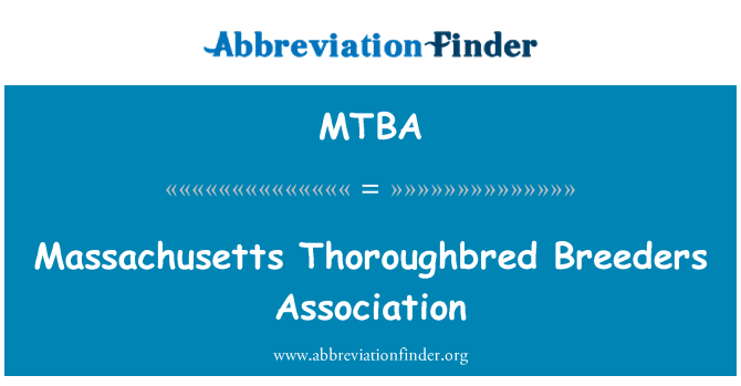 MTBA: Udruga čistokrvnog uzgajivača Massachusetts