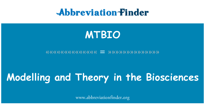 MTBIO: Modelos y teoría en las biociencias