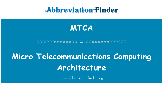 MTCA: Architektura komputerów telekomunikacyjnych mikro