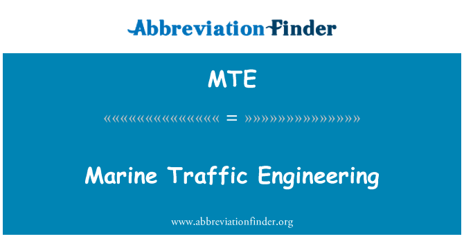 MTE: Marine trafikk Engineering