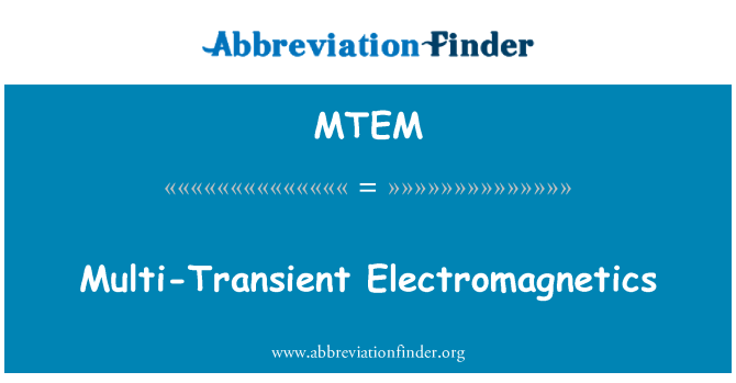 MTEM: बहु क्षणिक Electromagnetics