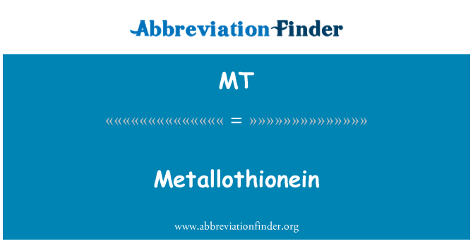 MT: Metallothionein