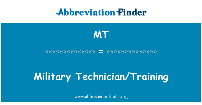 MT: Militära tekniker/utbildning