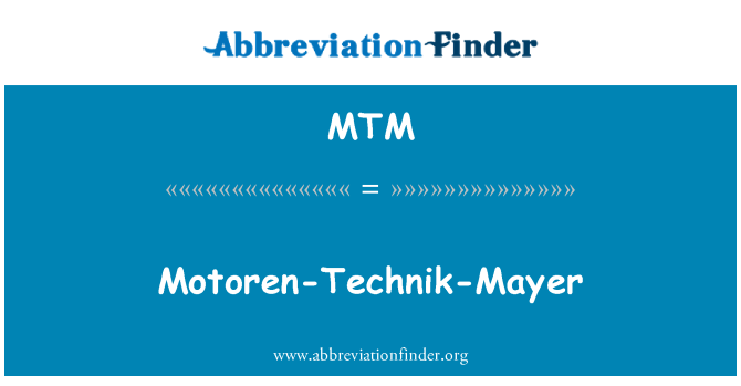 MTM: Motoren-Technik-Mayer