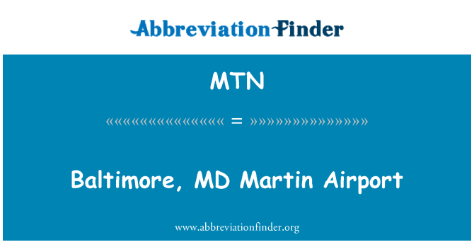 MTN: Baltimore, MD Martin Flughafen