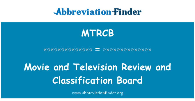 MTRCB: 映画とテレビのレビューと分類委員会
