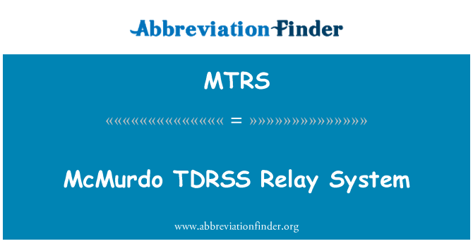 MTRS: Sistem Relay McMurdo TDRSS