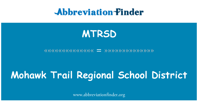 MTRSD: Mohawk Trail rejyon distri lekòl