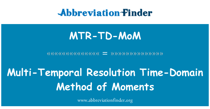 MTR-TD-MoM: Resolució multi-Temporal domini mètode dels Moments