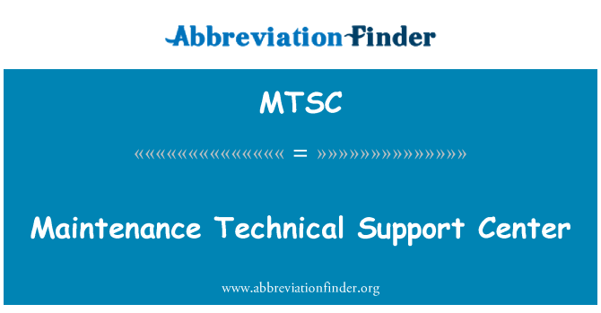 MTSC: Údržba Technical Support Center