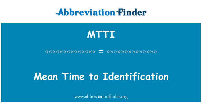 MTTI: Tiden till identifiering