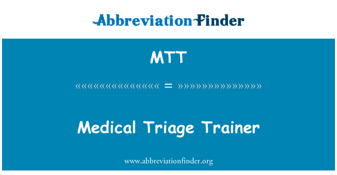 MTT: Lékařské Triage trenér