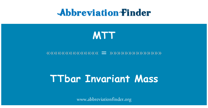 MTT: TTbar invariantní hmotnost