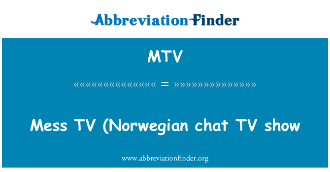 MTV: 混乱テレビ (ノルウェー チャット テレビ番組