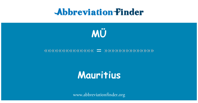 MÜ: موريشيوس