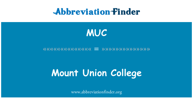 MUC: Mount Union College