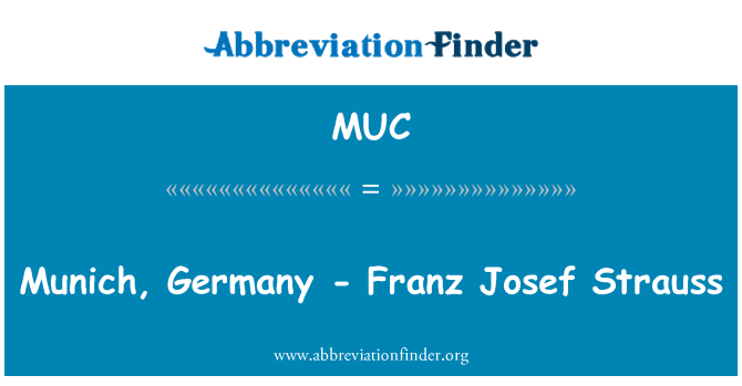 MUC: München - Franz Josef Strauß