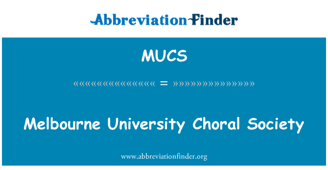 MUCS: Soċjetà Choral ta ' l-Universita ta ' Melbourne