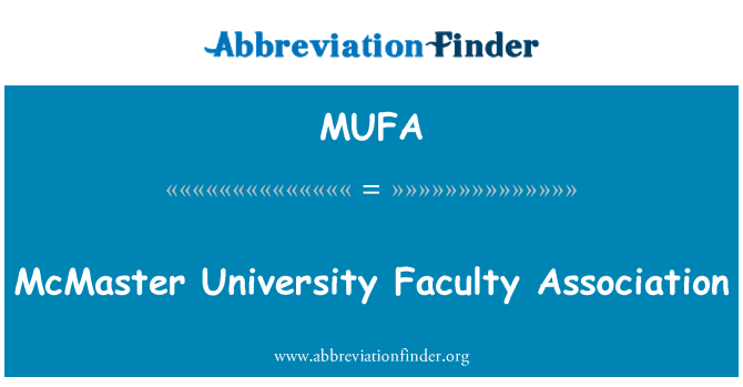 MUFA: McMaster Üniversitesi öğretim üyeleri Derneği