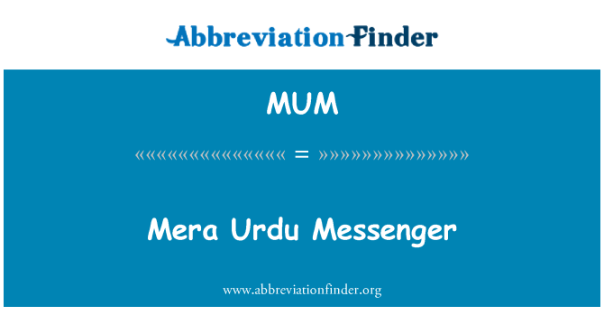 MUM: Mesaje mera Oudou