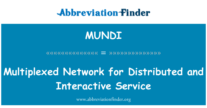 MUNDI: Multiplex nettverk for distribuert og interaktive