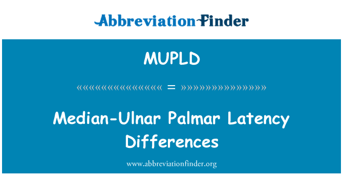 MUPLD: Gwahaniaethau cuddni atgyrch canolrif-Ulnar