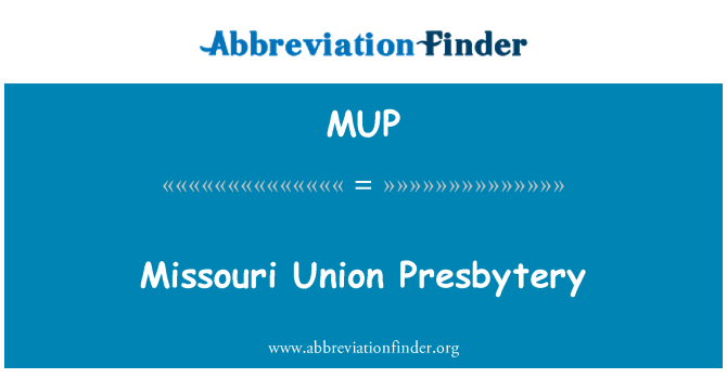 MUP: Missouri Union pastoran