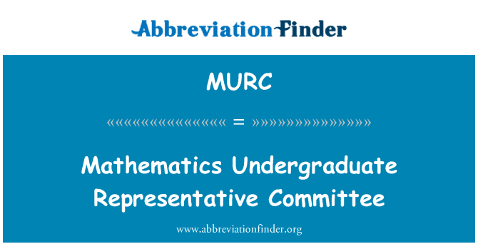 MURC: המתמטיקה לתואר ראשון נציג הוועדה