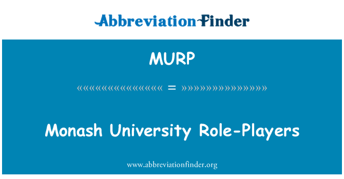 MURP: Universitatea Monash actori