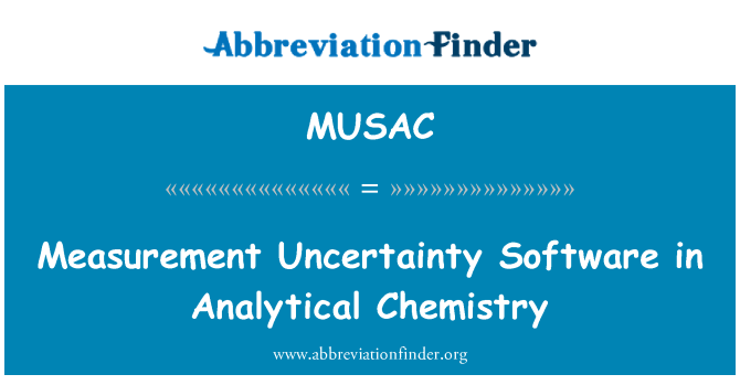 MUSAC: Mess-Unsicherheit-Software in der analytischen Chemie