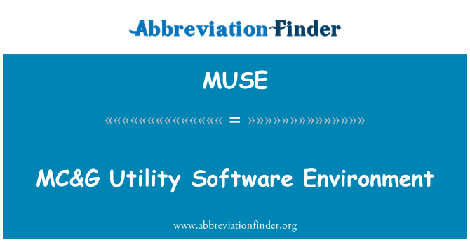 MUSE: Ambiente de Software utilitário MC & G