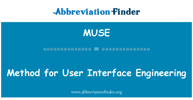 MUSE: Metode for brukeren grensesnittet Engineering
