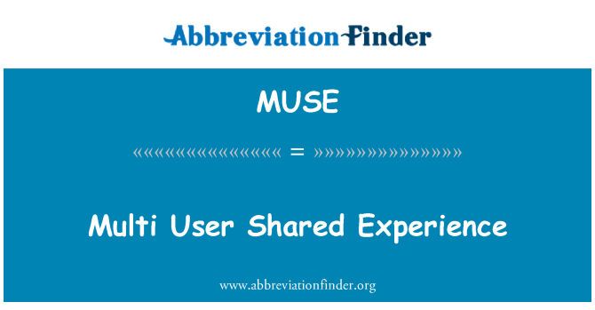 MUSE: Multi usuário compartilhou a experiência