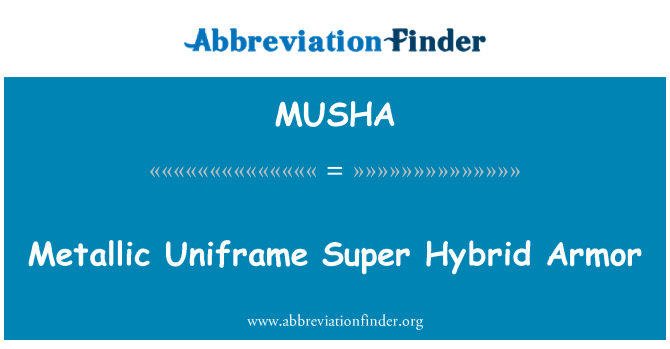 MUSHA: Métalliques louvwi Uniframe Hybrid blende