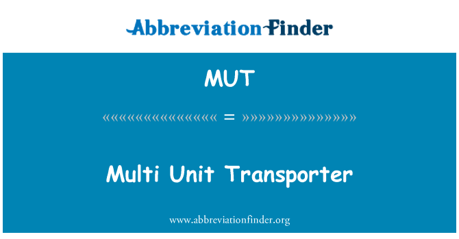 MUT: Multi jednotka transportér