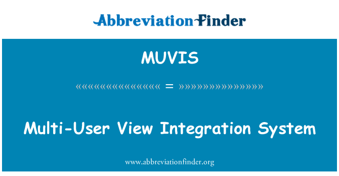 MUVIS: Άποψη πολλών χρηστών συστήματος ολοκλήρωσης