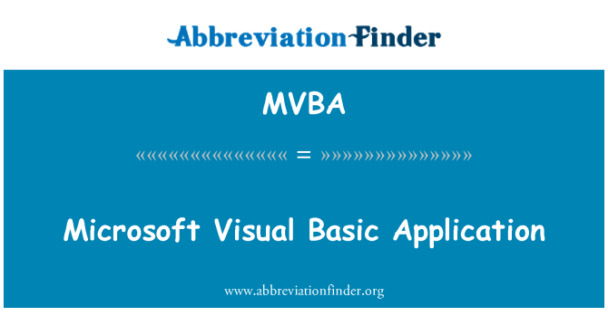 MVBA: Microsoft Visual Basic Application