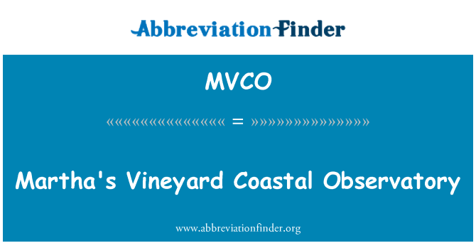 MVCO: Martha's Vineyard pesisir Observatory